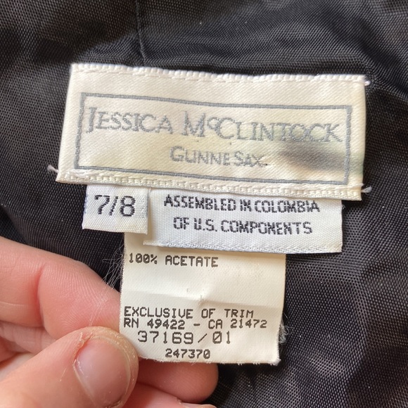 Jessica McClintock Gunne Sax Dress Size 7 8 - Picture 7 of 13